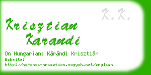 krisztian karandi business card